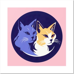 Two pretty cats Posters and Art